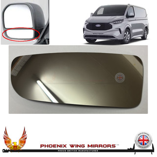 2682737-All-New-Ford-Transit-Tourneo-Custom-door-wing-mirror-glass-Replacement-lower-blind-spot-wide-angle-convex-Worthing-west sussex