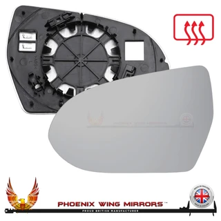 Kia Niro Mk1 2016–2022 Left – UK Passenger Side Convex – Heated Backing Plate replacement mirror glass