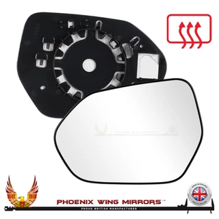 Mazda 2 2022–2026 Left – UK Passenger Side Convex – Heated Backing Plate replacement mirror glass