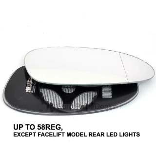 porsche-911-977-door-wing-mirror-glass-heated-clip-on-right-hand-side-worthing-west-sussex