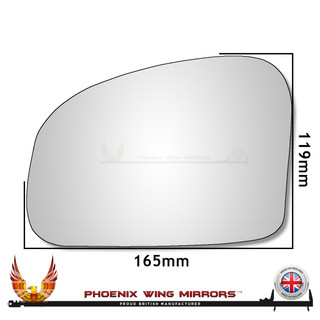 Aston Martin Vantage V8 / V12 Various Years PH230 Left – UK Passenger Side Convex – Stick On replacement mirror glass