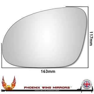 VW Passat B5.5 / B6 2004–2010 left-hand passenger convex replacement wing mirror glass