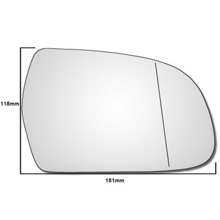 Right Hand Drivers Side Audi A3 / S3 MK2 2010-2013 Wide Angle Wing Mirror Glass