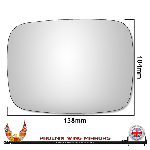 Left Hand DESMO Classic Range Rover Convex Wing Mirror Glass for MRC5595 Head