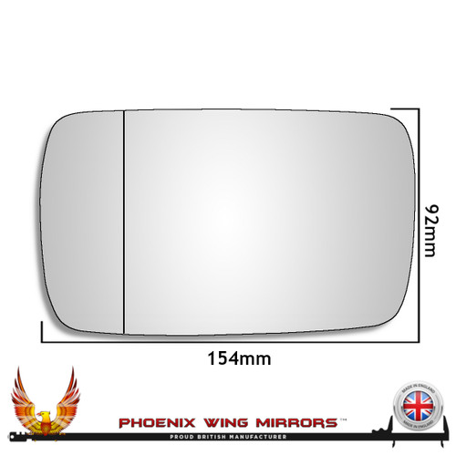 Left Hand Passenger Side BMW 8 Series E31 1990-2000 Wide Angle Wing Mirror Glass