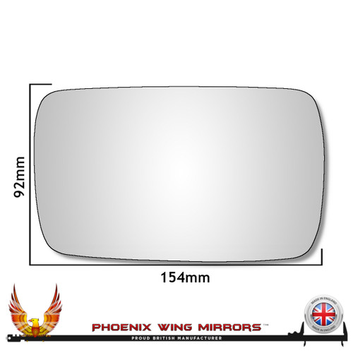 Right Hand Drivers Side BMW 8 Series E31 1990-2000 Convex Wing Mirror Glass