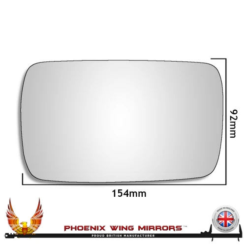 BMW 3 Series E21 / E30 / E36 / E46 Left – UK Passenger Side Convex – Stick On replacement mirror glass