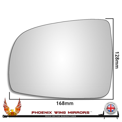 Left Hand Passenger Side Nissan Note E11 2004-2013 Convex Wing Door Mirror Glass