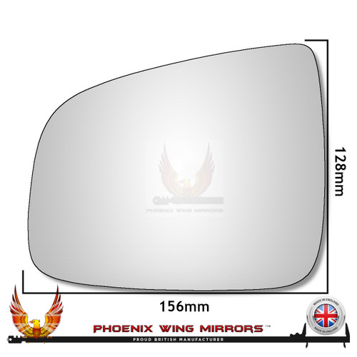 Dacia Sandero Mk1 / Mk2 2008–2020 Left – UK Passenger Side Convex – Stick On replacement mirror glass
