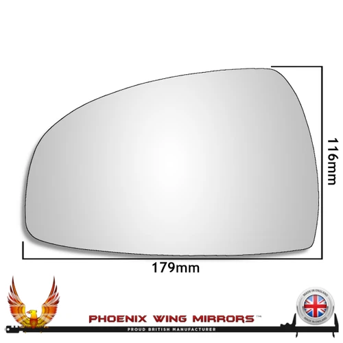 Audi TT Mk2 8J 2006–2014 Left – UK Passenger Side Convex – Stick On