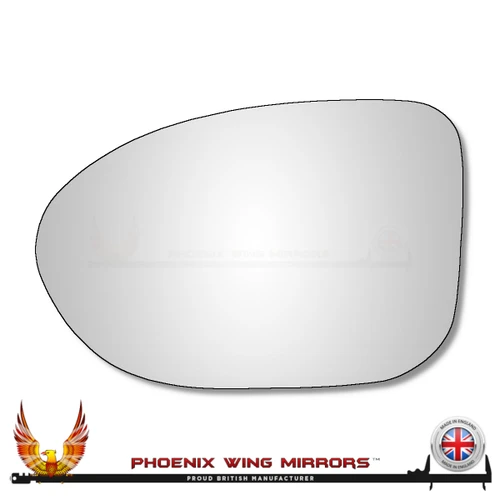 Mazda MX-5 Mk4 2015–2024 Left – UK Passenger Side Convex – Stick On replacement mirror glass