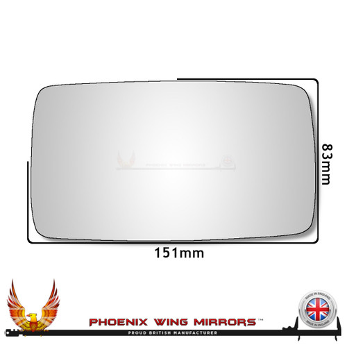 Ford Escort Mk2 Remote Cable Adjust 1974-1980 Left – UK Passenger Side Convex – Stick On (Remote Cable Housing) replacement mirror glass