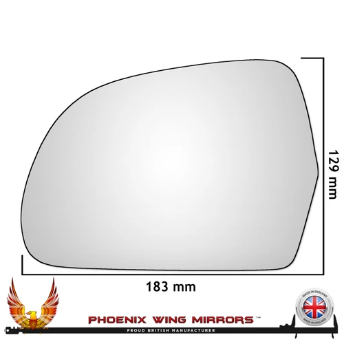 Audi Q3 2011–2018 Left – UK Passenger Side Convex – Stick On