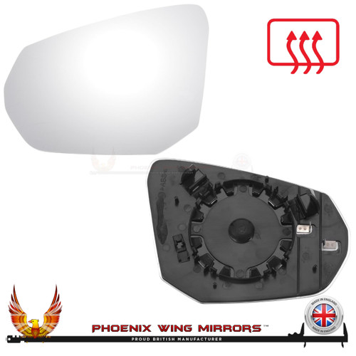 Audi-Q2-heated-wing-door-mirror-glass, door, wing, mirror, glass-clip on-left-hand-side- worthing-west sussex