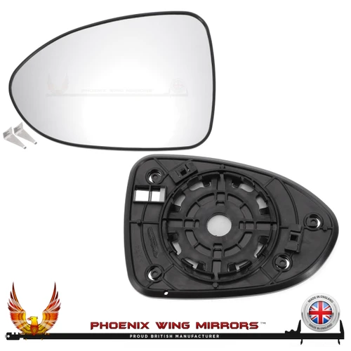 Kia Rio Mk3 2011–2017 Left – UK Passenger Side Convex – Non-Heated Backing Plate replacement mirror glass