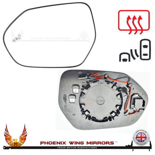 Toyota-Yaris-heated-blind-spot-bsd-bsm-door-wing-mirror-glass-clip-on-left-hand-side-worthing-west-sussex