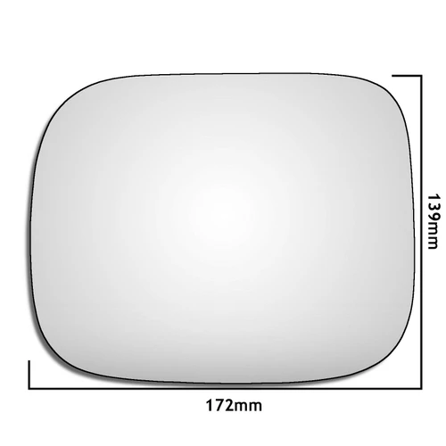 Volvo XC90 2007–2014 left passenger convex wing door mirror glass with adhesive