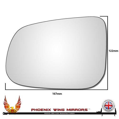 jaguar-x-type-door-wing-mirror-glass-left-hand-side-worthing-west-sussex