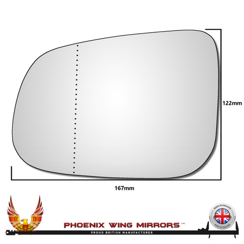 jaguar-xE-door-wing-mirror-glass-left-hand-side-worthing-west-sussex
