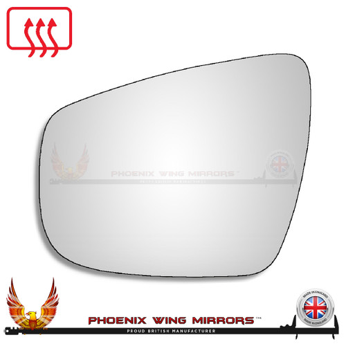Chery Tiggo 7 2016–2026 Left – UK Passenger Side Convex – Heated Backing Plate replacement mirror glass