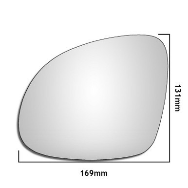 VW Sharan Mk2 2010–2024 convex replacement wing mirror glass