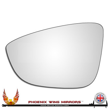 VW Eos 2008–2015 left-hand passenger convex replacement wing mirror glass