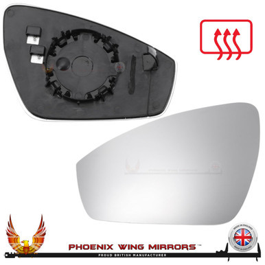 VW ID.5 left-hand passenger heated replacement wing mirror glass with backing plate