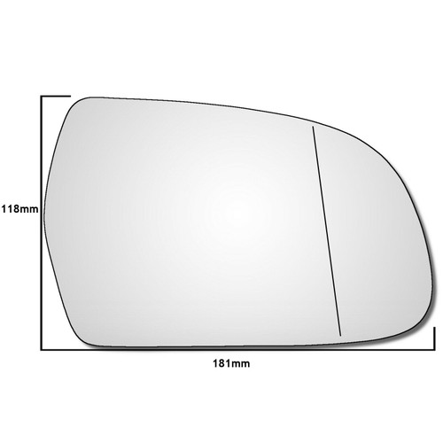 Right Hand Drivers Side Audi A5 Inc S5 2010-2016 Wide Angle Wing Mirror Glass