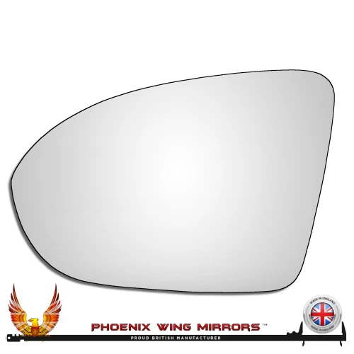 Vauxhall Insignia B 2017–2023 left-hand passenger-side convex wing door mirror glass with adhesive