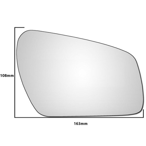 Right Hand Drivers Side Ford Focus C Max 2003-2007 Convex Wing Door Mirror Glass