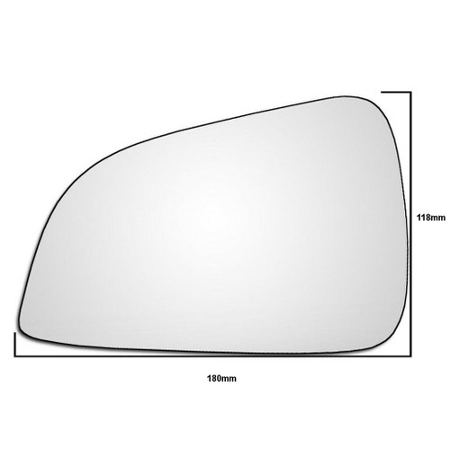 Left Hand Vauxhall Astra H Facelift 2009-2011 Convex Wing Door Mirror Glass  FSP