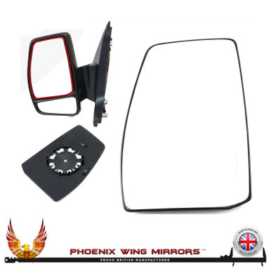 Ford Transit / Tourneo Custom Mk1 Upper 2012-2024 Left – UK Passenger Side Convex – Unheated Backing Plate replacement mirror glass