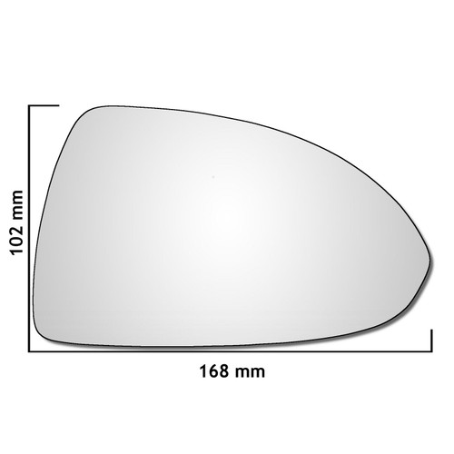 Right Hand Driver Side Vauxhall Corsa D Mk3 2006-2014 Convex Wing Mirror Glass Ø
