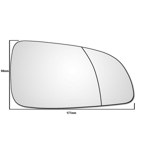 Right Hand Drivers Side Vauxhall Astra H 2004-2009 WIDE ANGLE Wing Mirror Glass