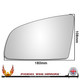 Left Hand Passenger Side Audi A3 / S3 MK2 2003-2008 Convex Wing Mirror Glass