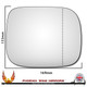 Volvo XC90 2007–2009 right driver wide-angle wing door mirror glass with adhesive