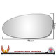 Porsche 911 2004–2008 Left Hand Passenger Side Convex glass with adhesive replacement wing door mirror glass UK made