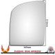 MAN TGE 2017–2026 Left – UK Passenger Side Convex – Non-Heated Backing Plate replacement mirror glass
