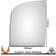 MAN TGE 2017–2026 Left – UK Passenger Side Convex – Heated Backing Plate replacement mirror glass