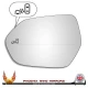 Toyota Yaris Mk4 2020–2026 left-hand convex mirror glass with laser-etched BLIS icon and adhesive