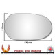 Jaguar XK / XKR 2006–2009 Right – UK Driver Side Convex – Stick On replacement mirror glass