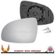 Kia Sportage Mk4 2016–2021 Left – UK Passenger Side Convex – Non-Heated Backing Plate replacement mirror glass
