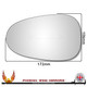 Lotus Elan M100 Left – UK Passenger Side Convex – Stick On replacement mirror glass