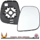 Toyota Proace Verso 2016–2025 Right Hand Driver Side — Convex glass with non-heated backing plate