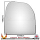 Ford E-Transit Tourneo Custom Mk2 2023-2026 Right – UK Driver Side Convex – Stick On replacement mirror glass