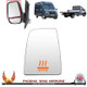 Ford Transit Mk8 Tipper Upper 2012-2025 Left – UK Passenger Side Convex – Heated Backing Plate replacement mirror glass