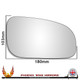 Volvo V70 2000–2003 right driver convex wing door mirror glass with adhesive