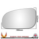 Volvo S80 1998–2003 left passenger convex wing door mirror glass with adhesive