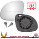 VW Tiguan Mk1 left-hand passenger replacement wing mirror glass with backing plate