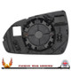Hyundai i30 Mk3 2016–2026 Right – UK Driver Side Convex – Unheated Backing Plate replacement mirror glass – additional product view